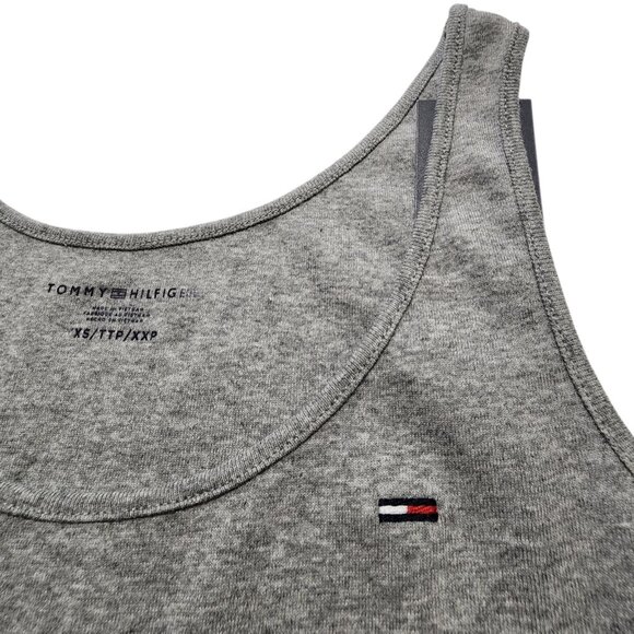 Tommy Hilfiger Women's Solid White Tank Top Flag Logo XXS New - Picture 5 of 5
